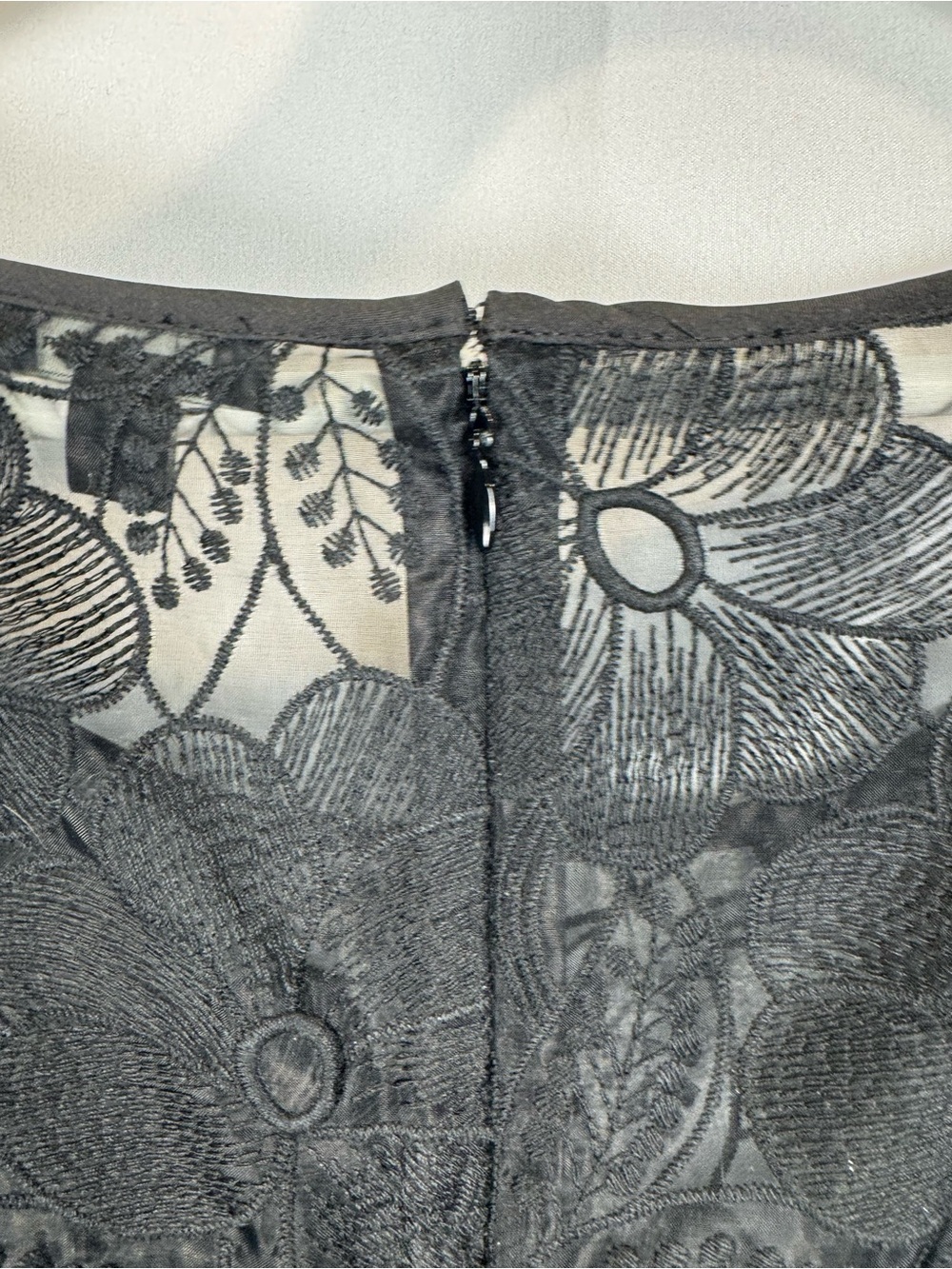 Ann Taylor Black Lace Overlay Sleeveless Midi Dress Cocktail Dress Formal Sz 18 - Picture 7 of 10
